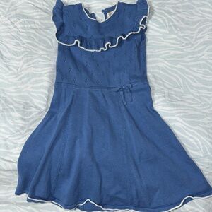 Hope & Henry Blue Ruffle Kids Dress